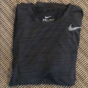 Nike Dri-Fit Heather Dark Grey Workout Tee
